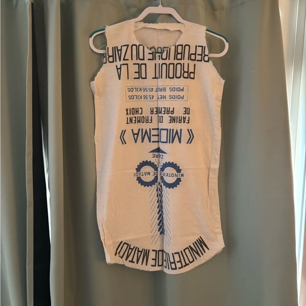 Homemade Vintage Feed-sack Dress! Fits XS-OOAK - Picture 4 of 16